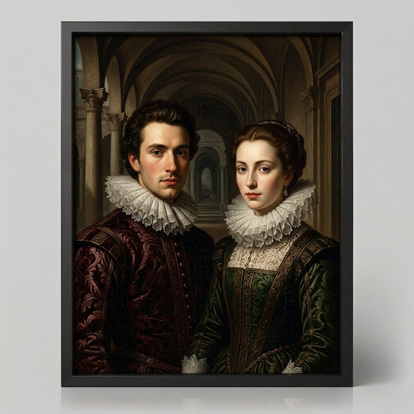 Portrait Couple Renaissance personnalisé 🎨