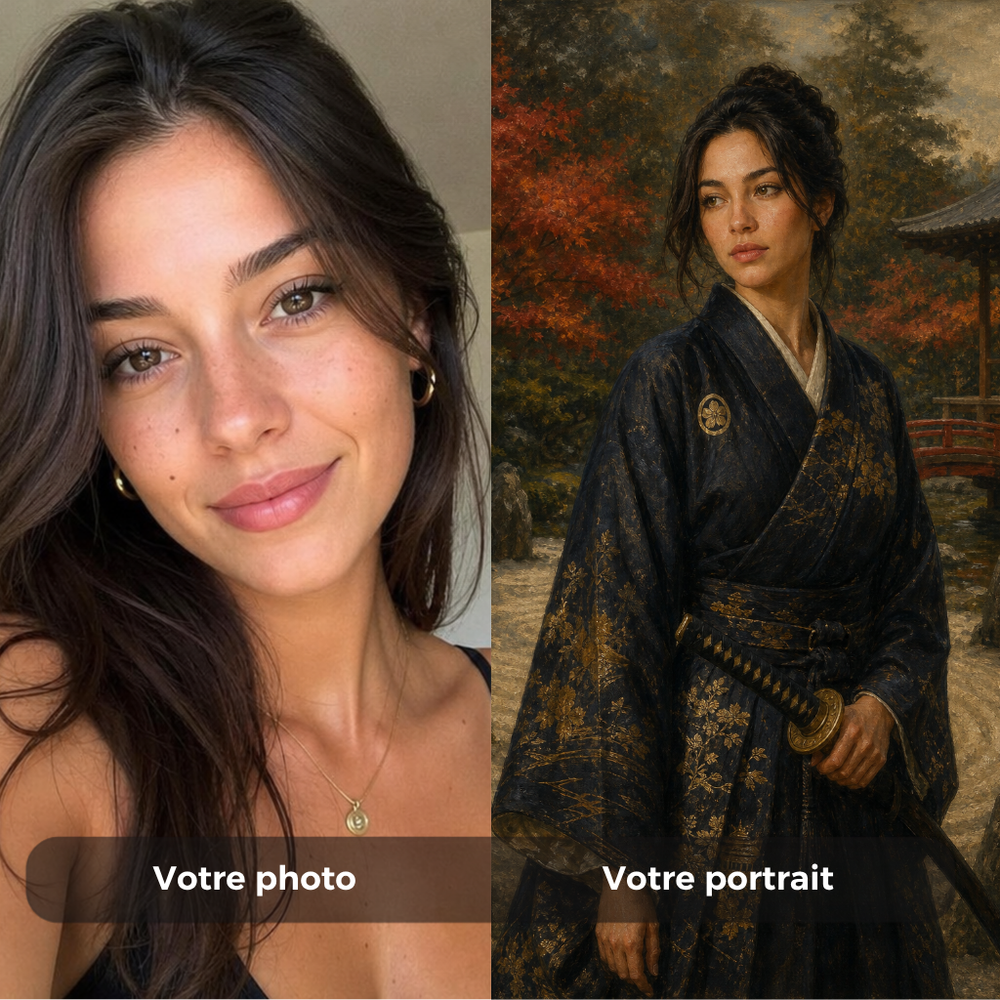 [fr] Portrait Samouraï personnalisé, détail