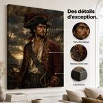 Portrait Pirate personnalisé, détail