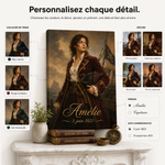 Portrait Pirate personnalisé, gros plan