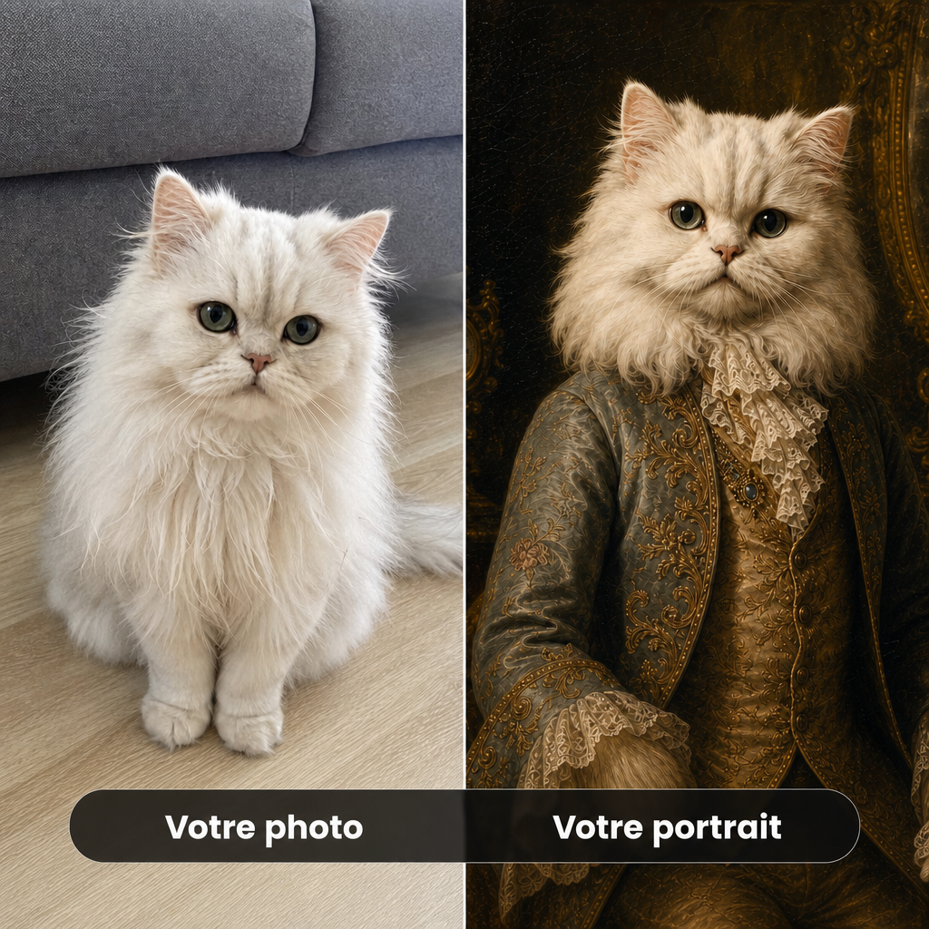 Avant / après : votre photo et le portrait Aristocrate