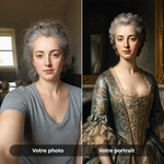 Avant / Après portrait aristocrate