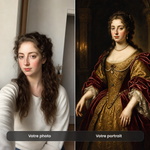 Avant / Après portrait baroque