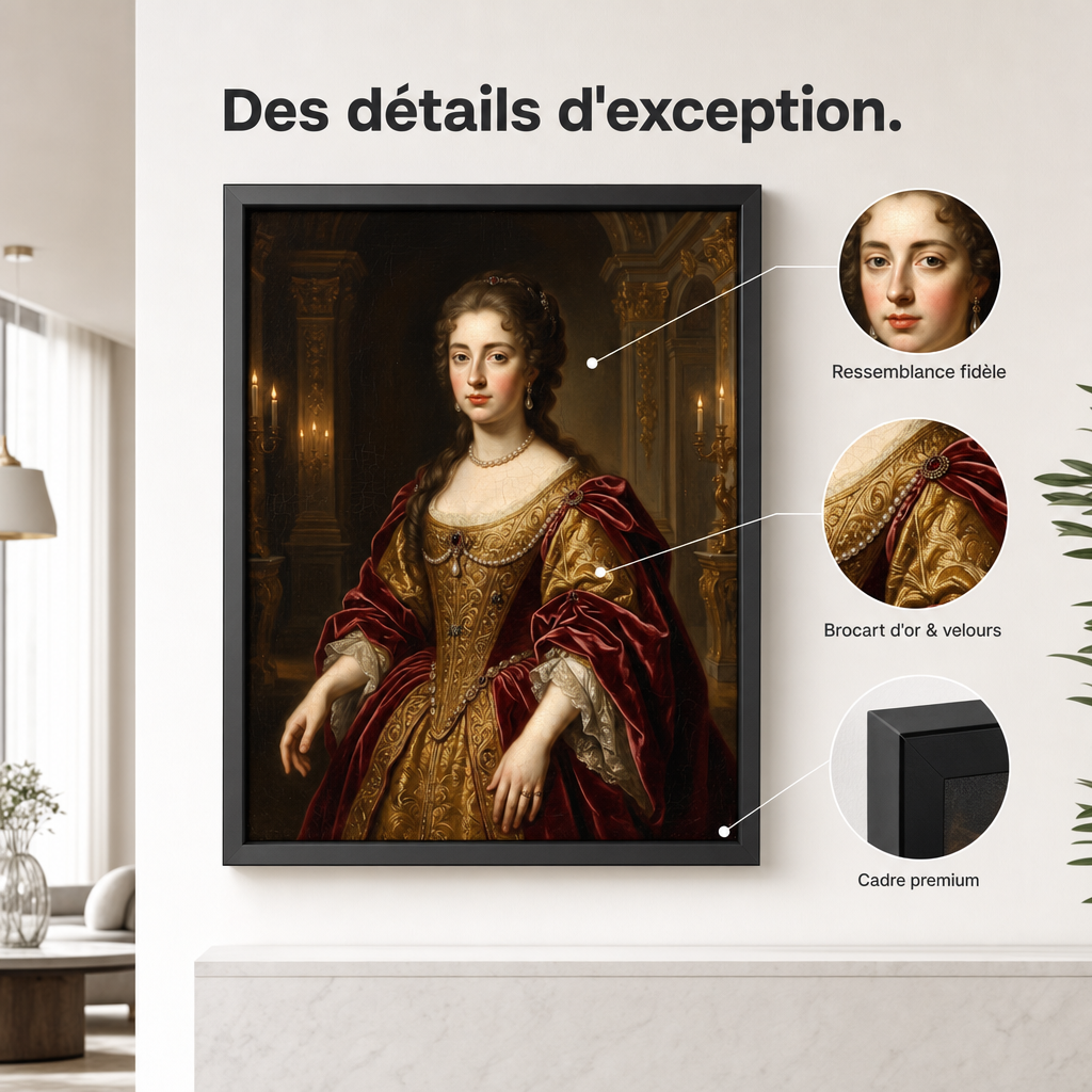 Détails d'exception portrait baroque