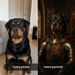 Comparaison avant / après : votre photo et le portrait chevalier