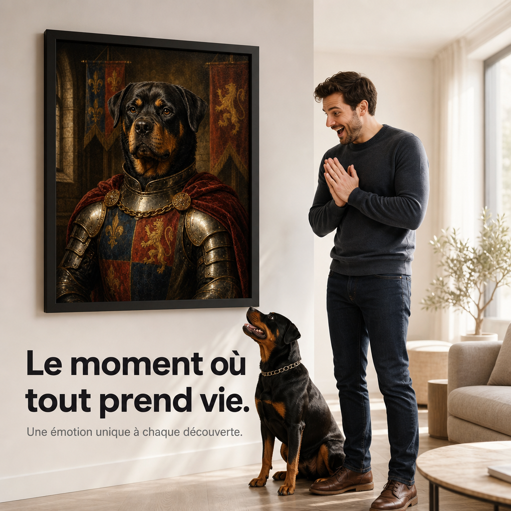 Le moment où tout prend vie : découverte émue du portrait chevalier