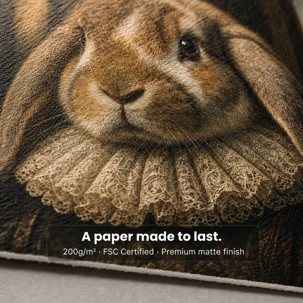 Premium white matte paper, 200 gsm, FSC certified