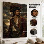 Custom Pirate portrait, detail