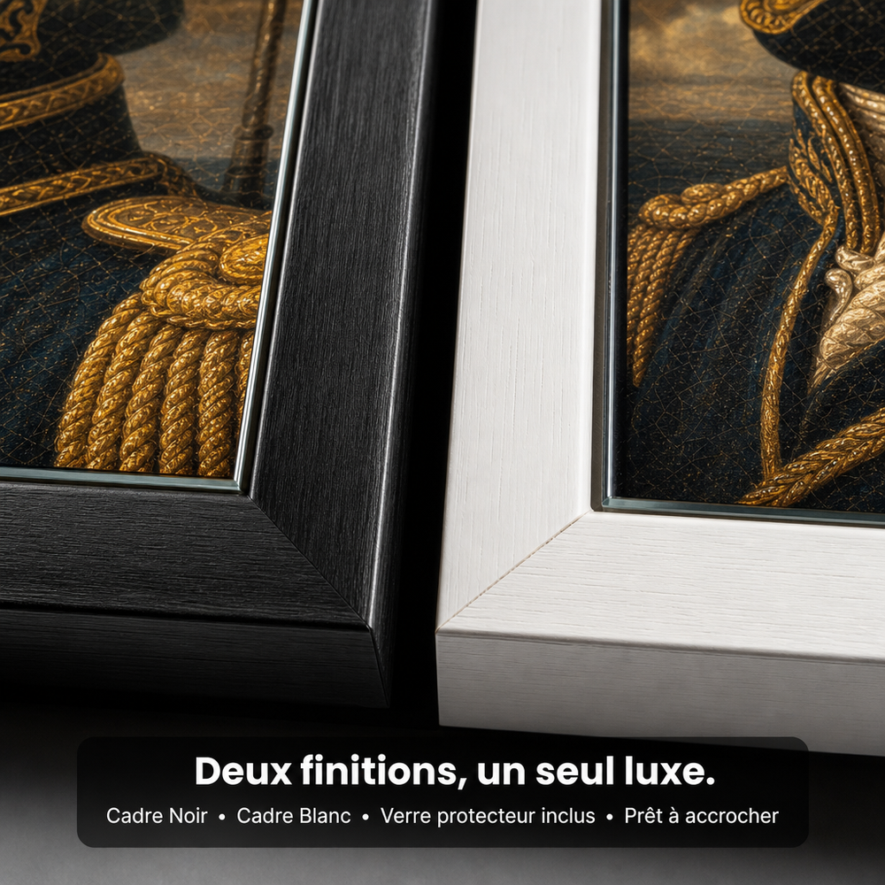 [fr] Deux finitions de cadre : noir et blanc, verre protecteur inclus