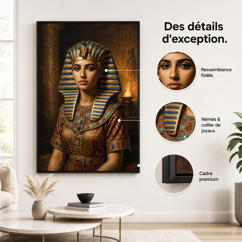 Détails d'exception portrait pharaon