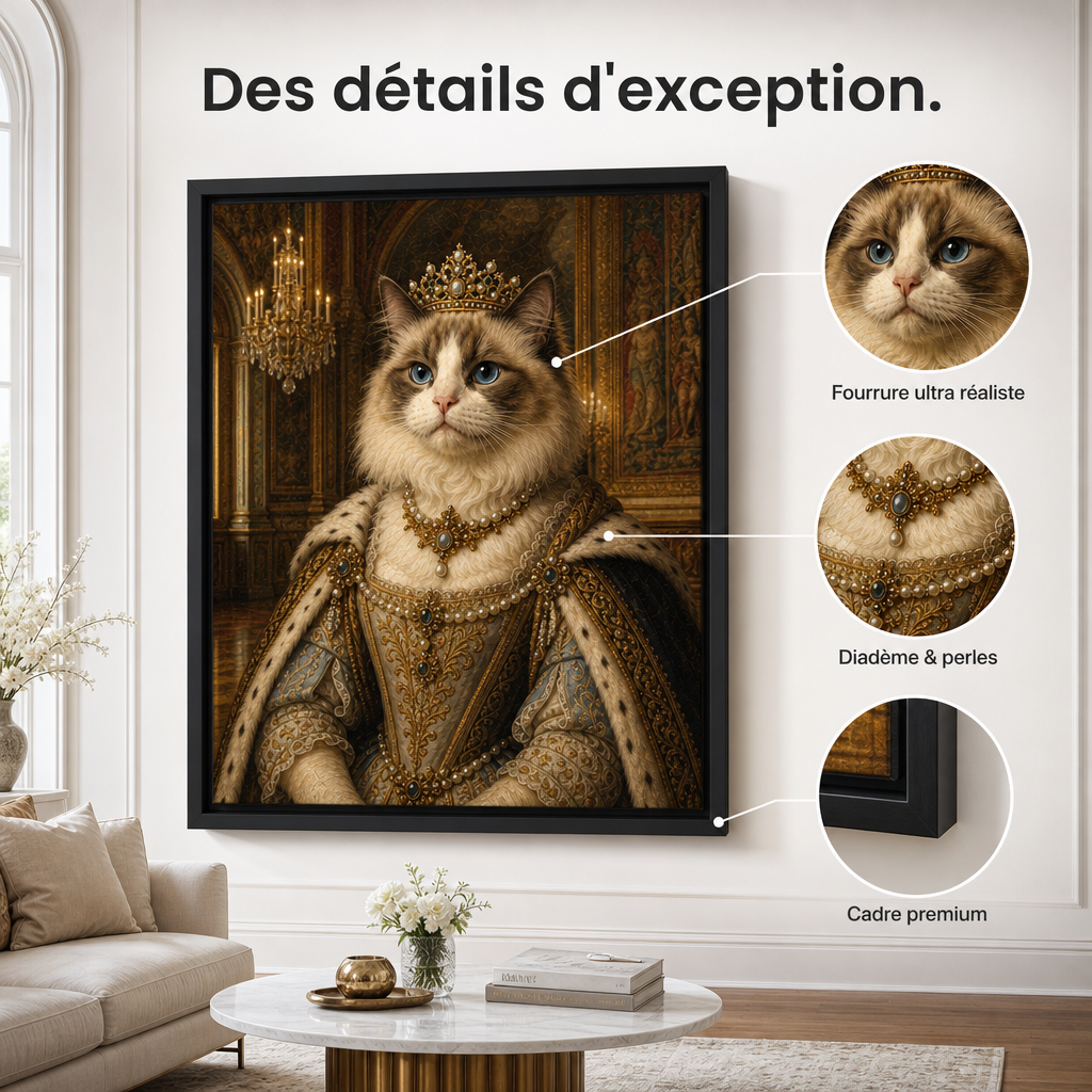 Des détails d'exception : portrait Reine