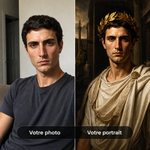 Avant / Après portrait romain