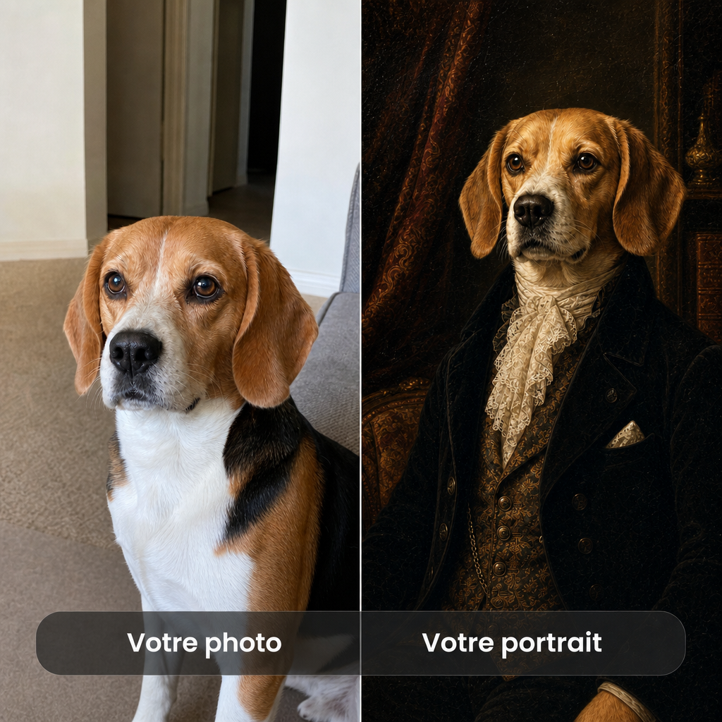 Avant / après : votre photo et le portrait Victorien
